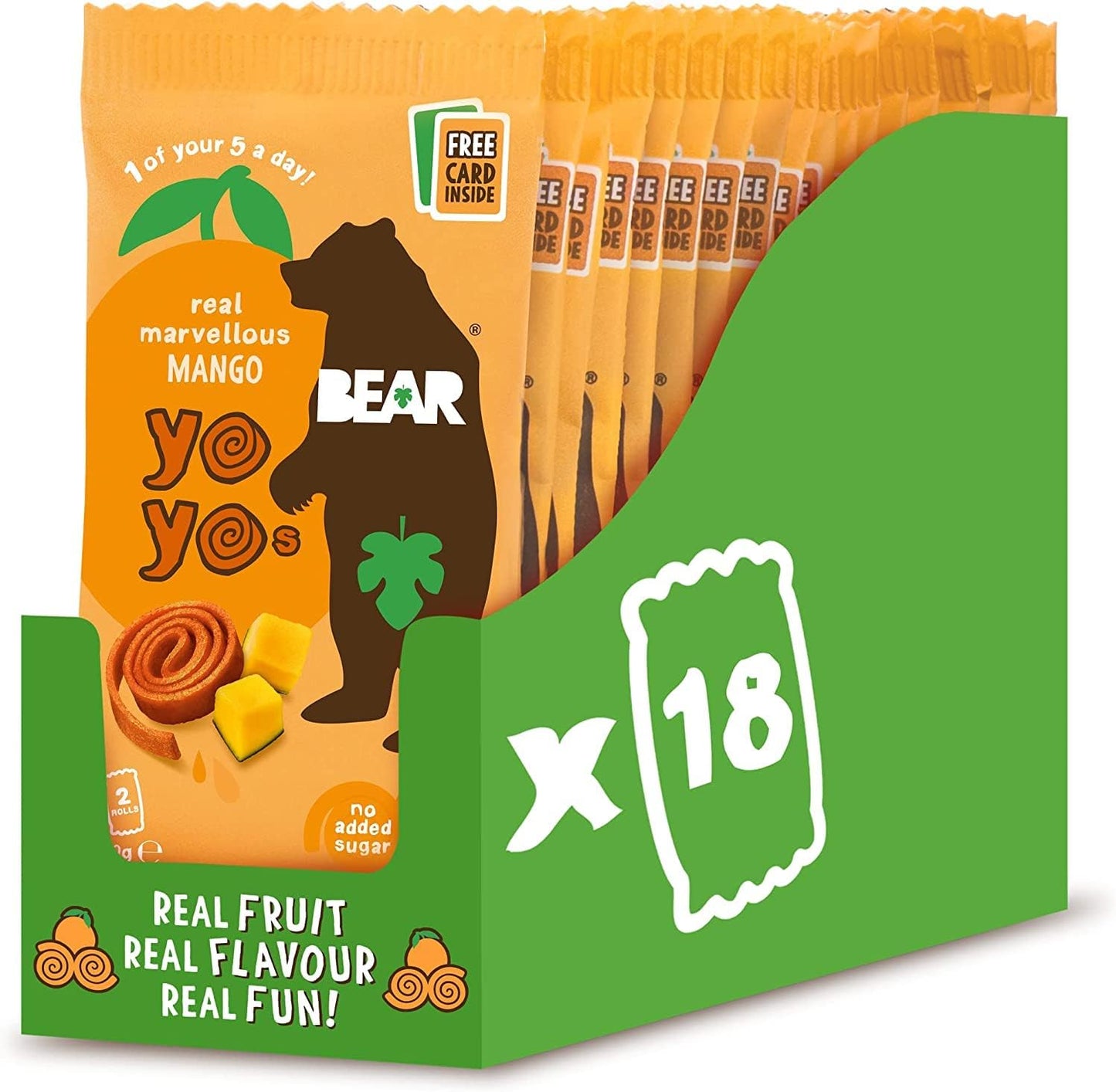 BEAR Mango Yoyo 20g – Natural Mango Fruit Roll Snack